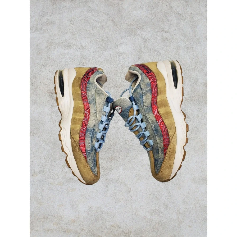 Nike Air‎ Max 95 Wild West Denim Paisley Suede Youth 7Y